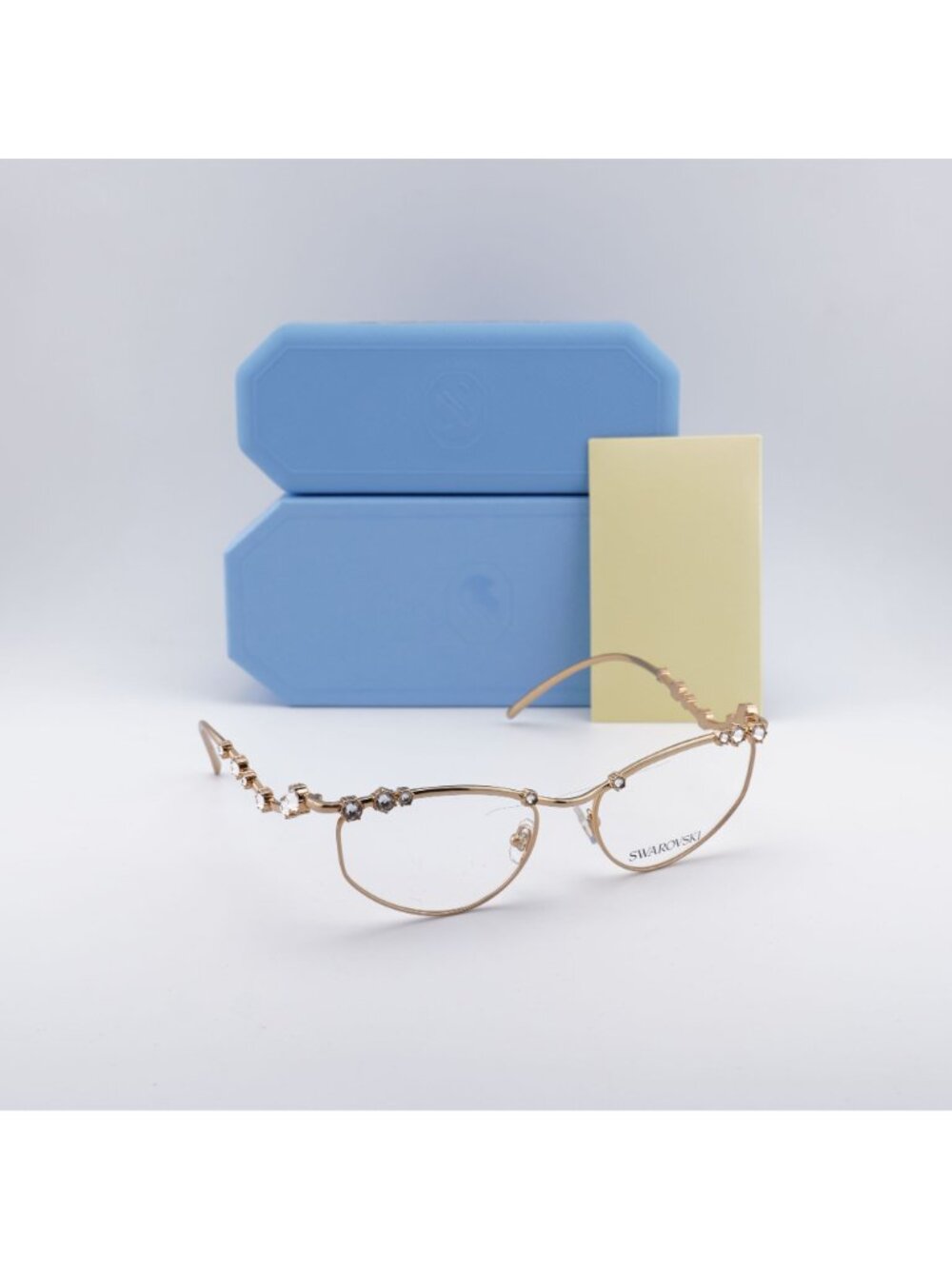 Swarovski SK1015 4004 Irregular Eyeglasses 55mm - Gold with Stones - Picture 6 of 10